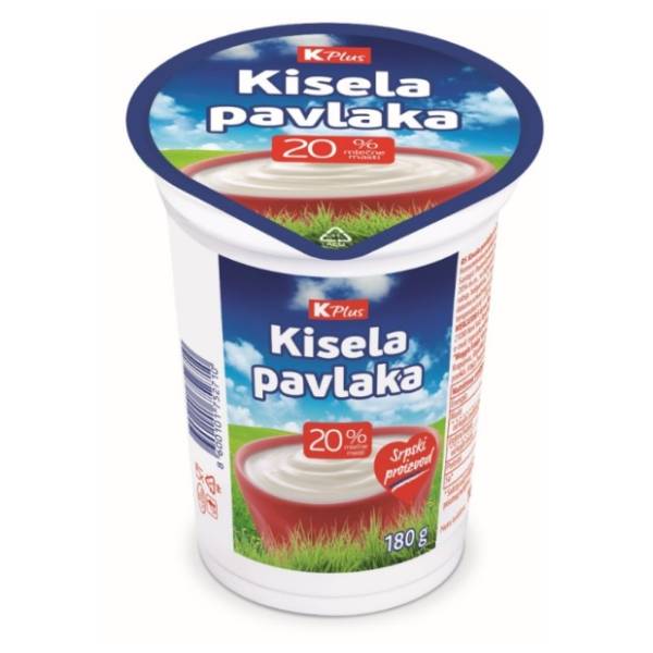 Kisela pavlaka K Plus 20%mm 180g