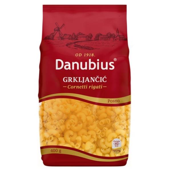 Makaroni DANUBIUS grkljančić 400g