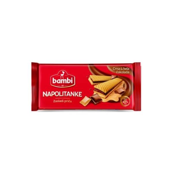 Napolitanka BAMBI crna i bela čokolada 185g