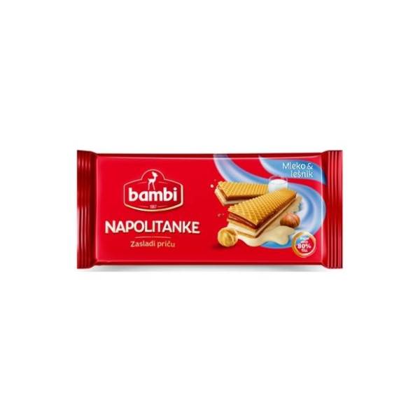 Napolitanka BAMBI mleko i lešnik 185g