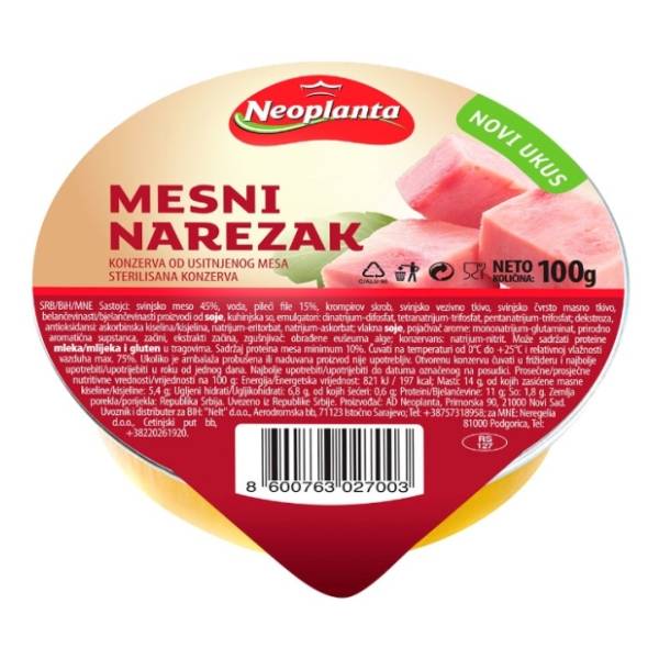 Narezak NEOPLANTA mesni 100g