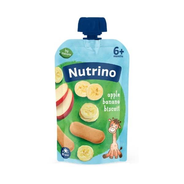 NUTRINO voćni pire jabuka banana keks 100g