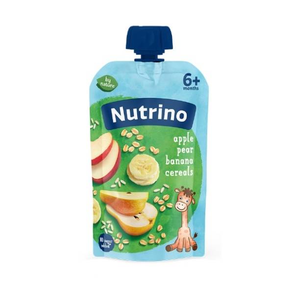 NUTRINO voćni pire jabuka kruška banana sa žitaricama 100g