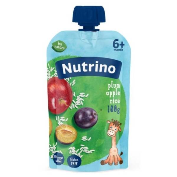 NUTRINO voćni pire jabuka šljiva pirinač 100g