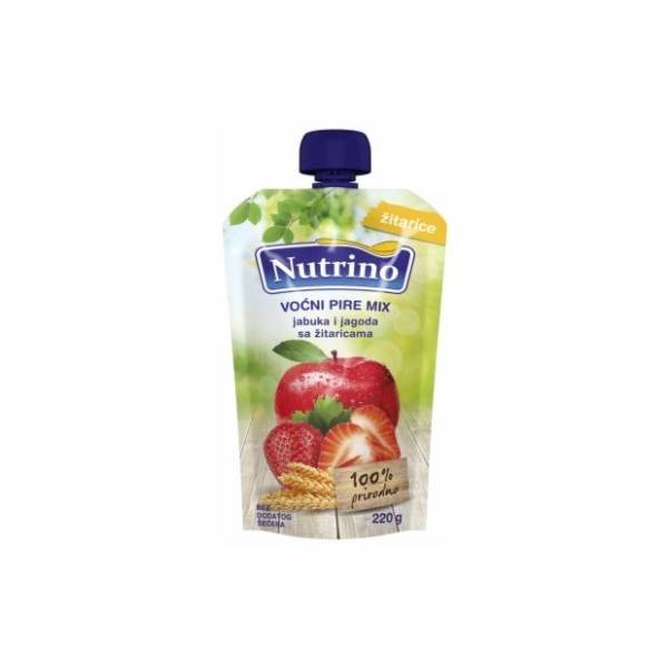 NUTRINO voćni pire mix jabuka jagoda 220g