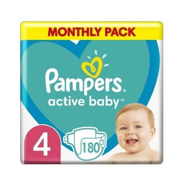 PAMPERS pelene monthly pack MSB 4 180kom
