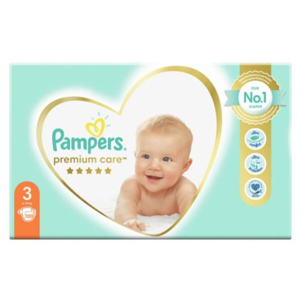PAMPERS Premium care 3 120kom Cenoteka