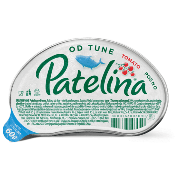 Pašteta PATELINA tuna tomato 60g