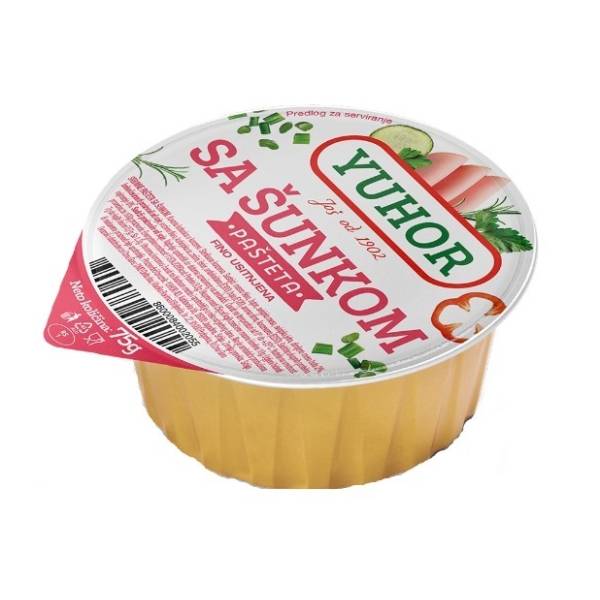 Pašteta YUHOR sa šunkom 75g