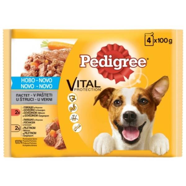 PEDIGREE Adult piletina i govedina 4x100g