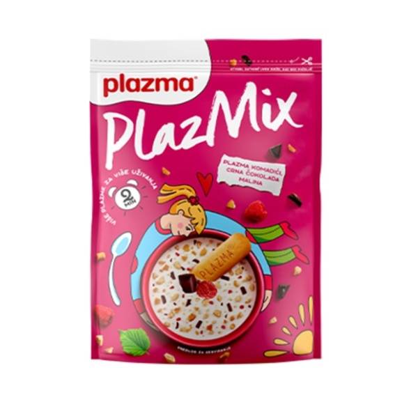 Plazma obrok PLAZMIX sa komadićima maline i crne čokolade 350g