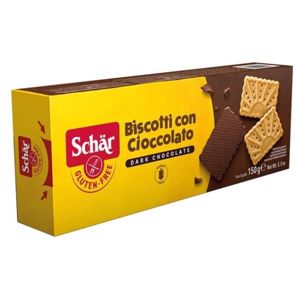 SCHAR keks preliven čokoladom 150g