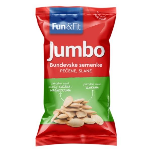 Semenke JUMBO pečene slane 50g