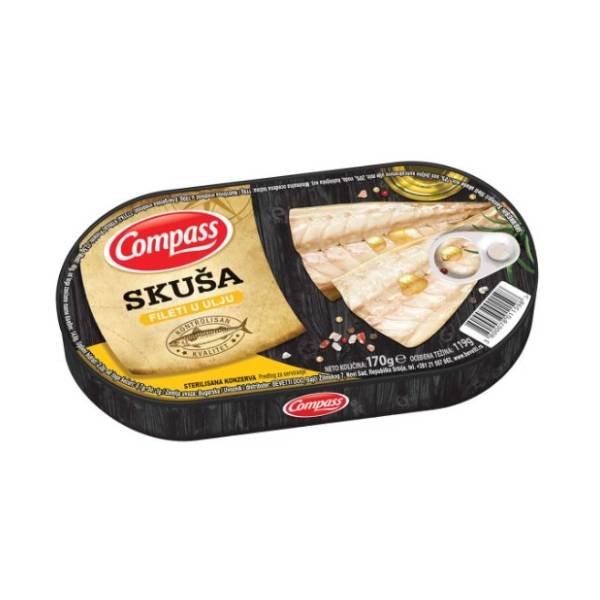 COMPASS skuša fileti u ulju 170g