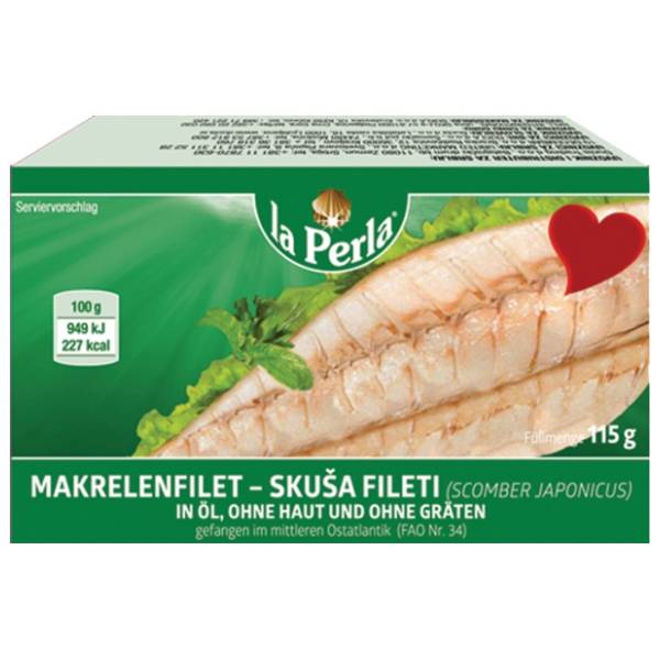 LA PERLA skuša fileti 115g