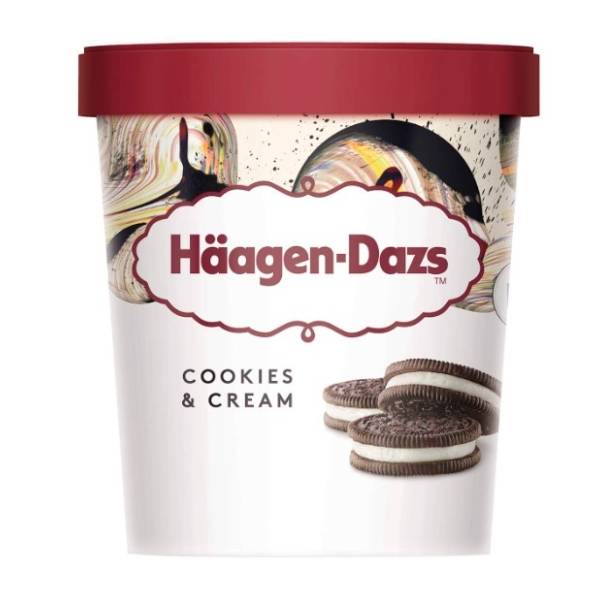 Sladoled HAAGEN DAZS cookies & cream 386g