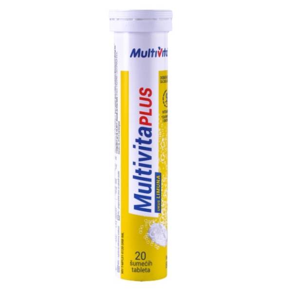 Šumeće tablete MULTIVITA limun bez šećera 80g