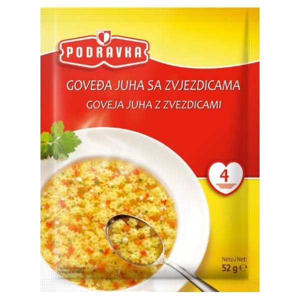 Supa PODRAVKA goveđa sa zvezdama 52g
