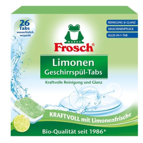Tablete FROSCH green lemon 26kom