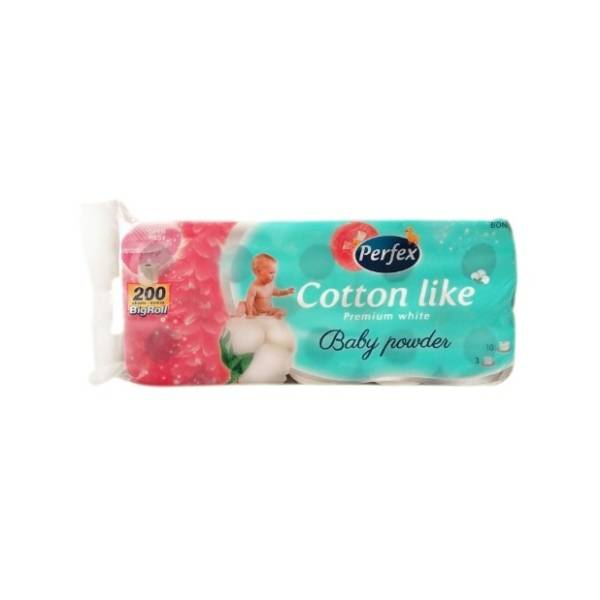 Toalet papir PERFEX cotton like baby powder 10kom