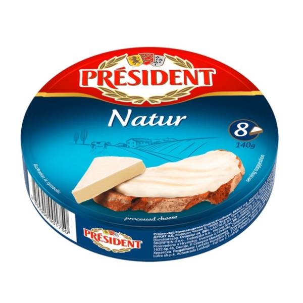 Topljeni sir PRESIDENT natur 140g