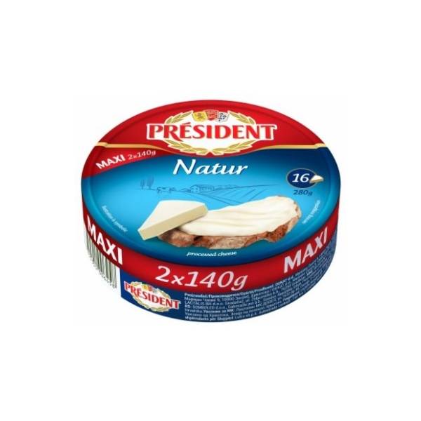 Topljeni sirevi PRESIDENT natur 280g