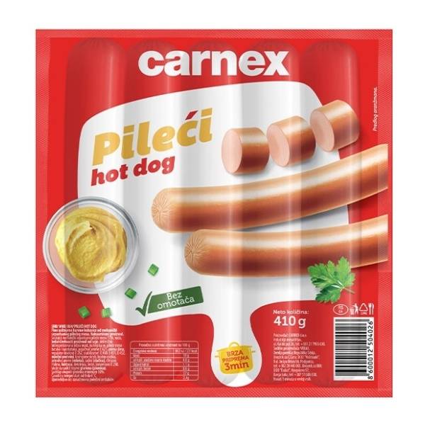 Viršle CARNEX Hot dog 410g
