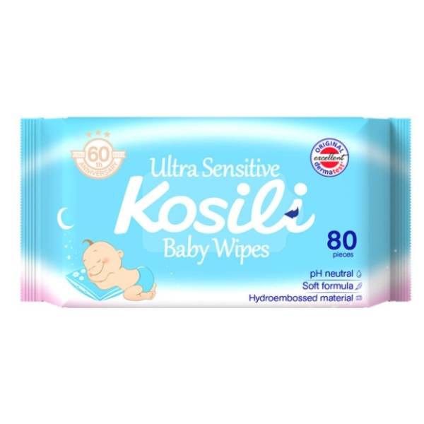Vlažne maramice KOSILI plave 80kom