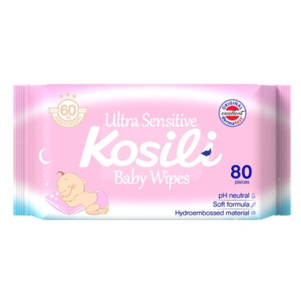Vlažne maramice KOSILI roze 80kom