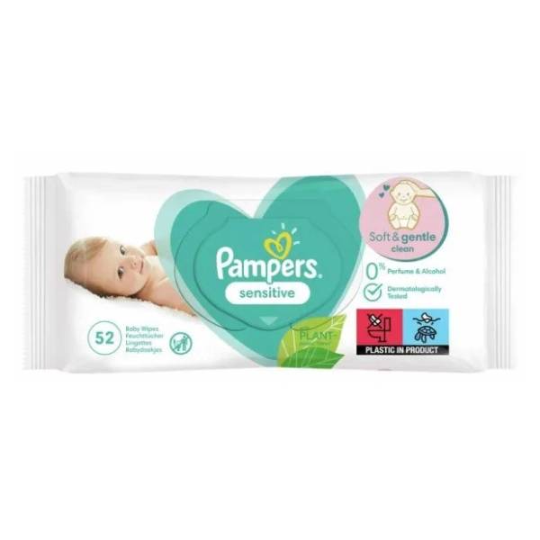 Vlažne maramice PAMPERS sensitive 52kom