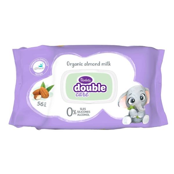 Vlažne maramice VIOLETA baby badem 56kom