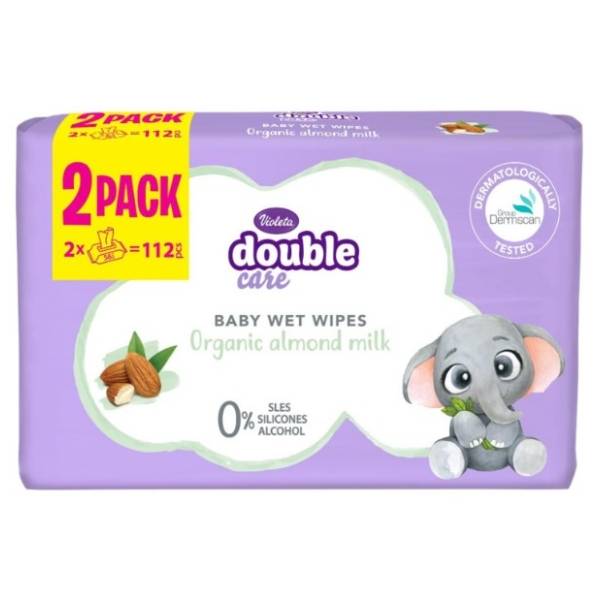 Vlažne maramice VIOLETA badem 2x56kom