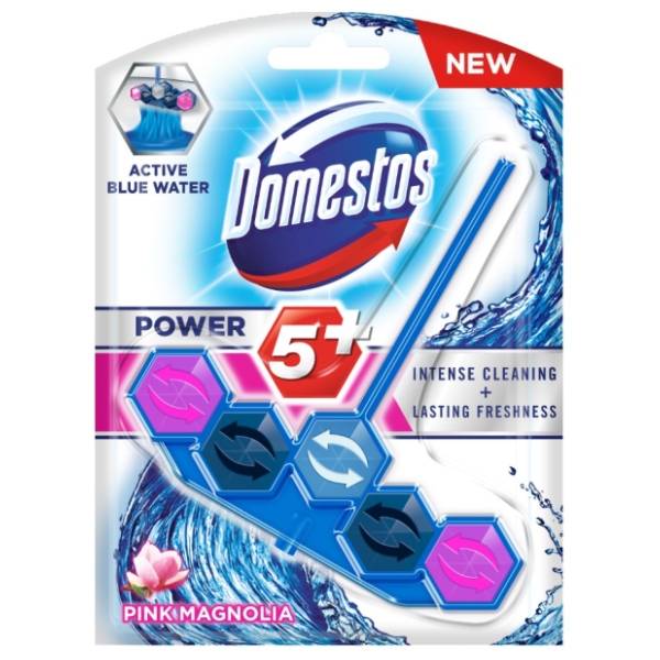 WC osveživač DOMESTOS power 5 blue water pink 50g