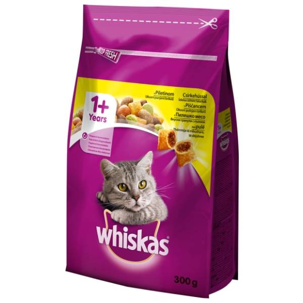 WHISKAS Adult briketi za mačke piletina 300g