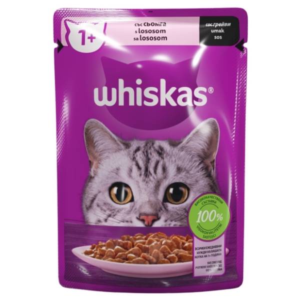 WHISKAS Adult hrana za mačke losos 85g