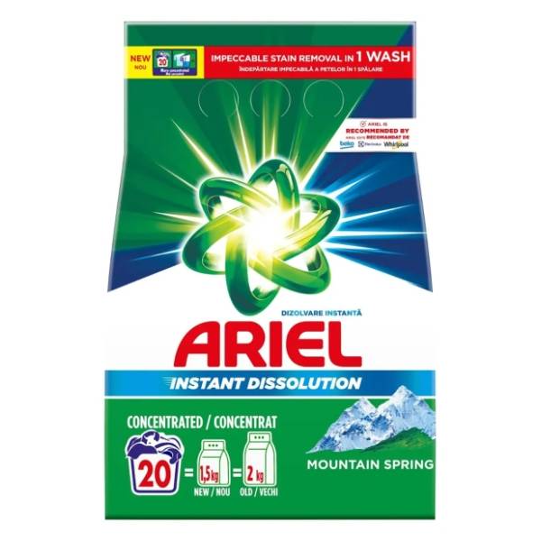 ARIEL Mountain spring 20 pranja (1,5kg)