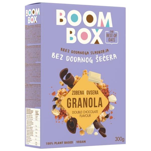 BOOM BOX ovsena granola double čokolada 300g