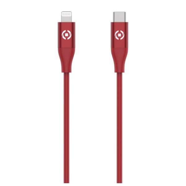 CELLY konverter kabl USB-C na Lightning (m/m) 1.5m crveni