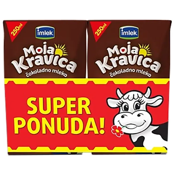 Čokoladno mleko MOJA KRAVICA 1%mm 2x0.25l
