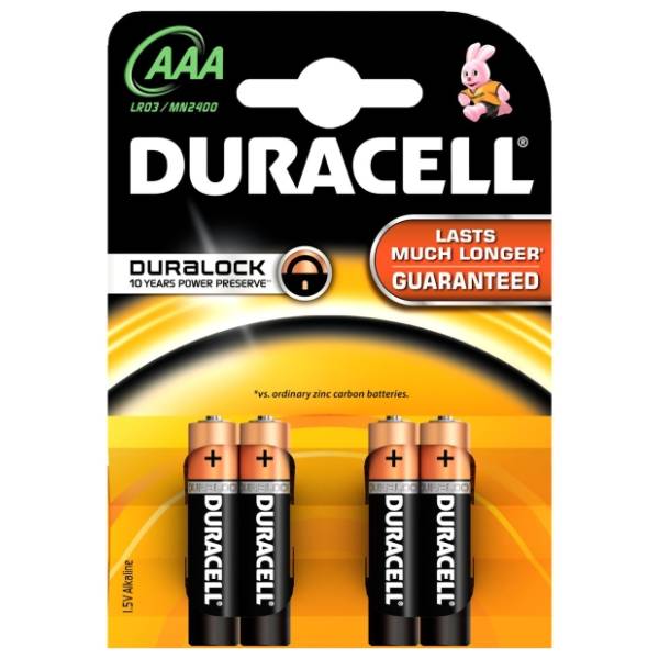 DURACELL alkalne baterije AAA LR03 MN2400 4kom