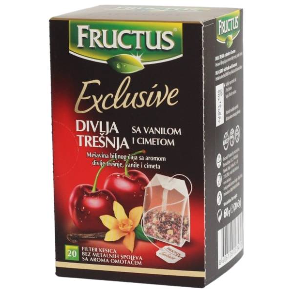 FRUCTUS čaj divlja trešnja vanila cimet 60g
