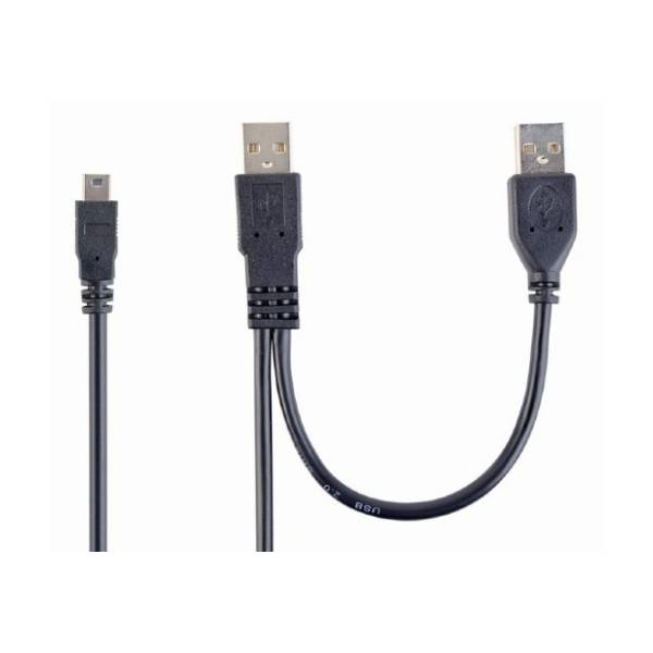 GEMBIRD konverter kabl 2xUSB-A 2.0 na Mini USB (m/m) 0.9m