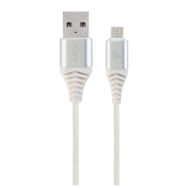 GEMBIRD konverter kabl USB-A 2.0 na Micro USB-B 2.0 (m/m) 1m srebrno-beli