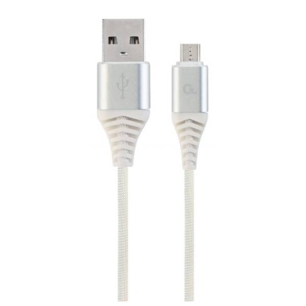 GEMBIRD konverter kabl USB-A 2.0 na Micro USB-B 2.0 (m/m) 2m srebrno-beli