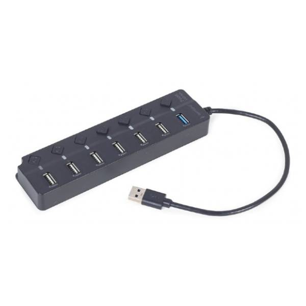 GEMBIRD USB Hub 7-port (1x USB 3.1 + 6 x USB 2.0) sa prekidačima