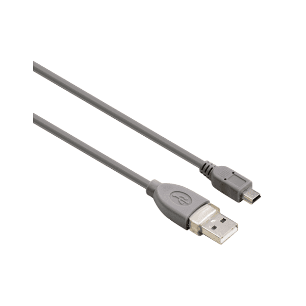 HAMA konverter USB-A 2.0 (m) na Mini USB-B 2.0 (m) sivi