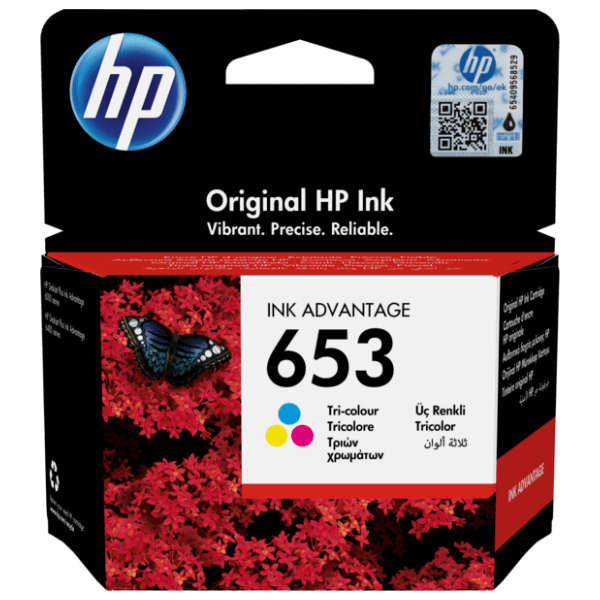 HP 653 cyan magenta žuti kertridž (3YM74AE)