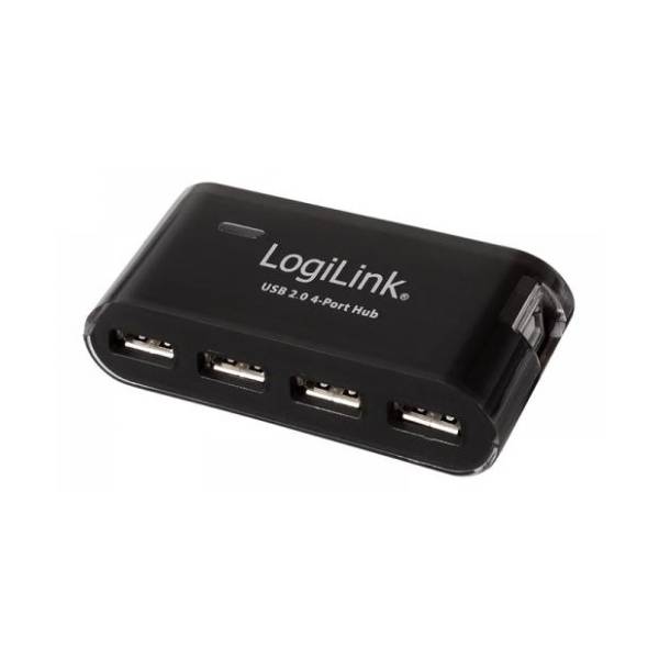 LogiLink USB Hub 4-in-1 USB 2.0 crni