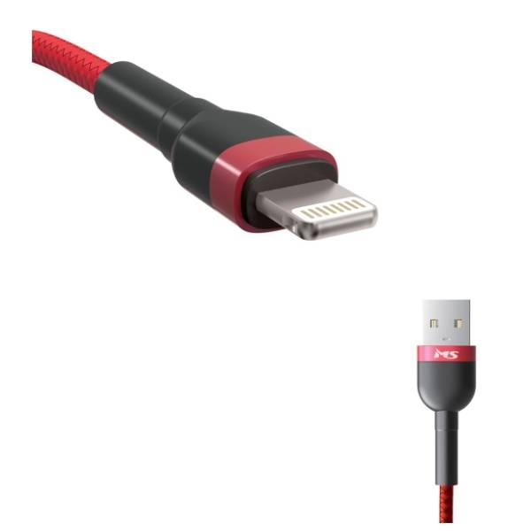 MS konverter kabl USB-A 2.0 na Lightning (m/m) 2m crveni