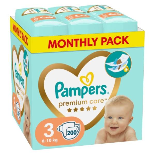 PAMPERS Premium care MP 3 200kom